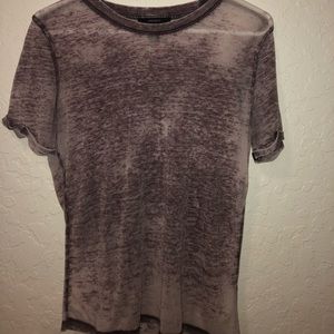 Distressed purple top